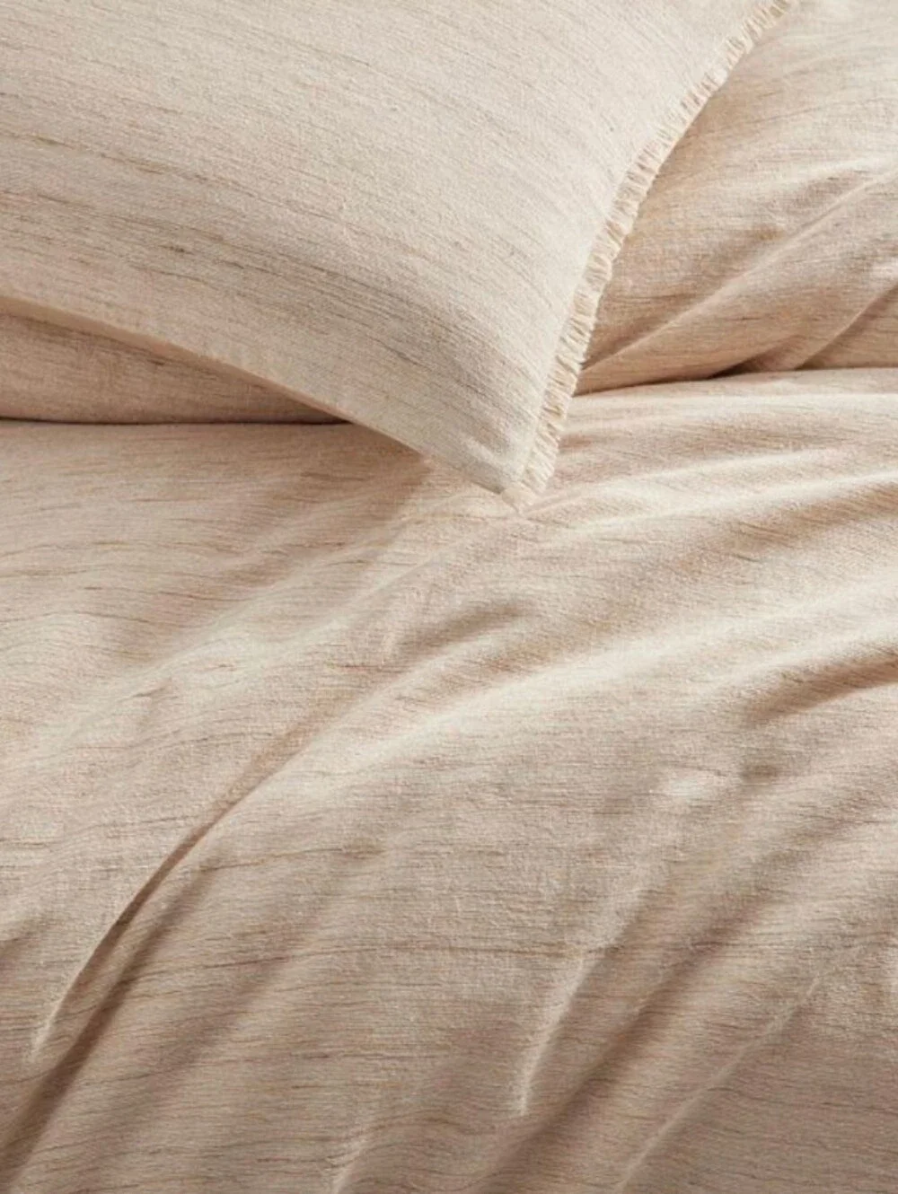 Donna Karen gold raw silk duvet cover in king